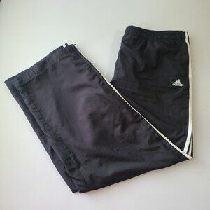 Adidas Windbreaker Pants Men's Size XL Black White Stripes